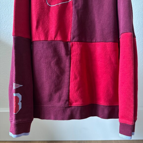Nike Blue Ribbon Cut & Sew Colorblock Sweatshirt Red/Burgundy – Youth XL - Picture 8 of 15